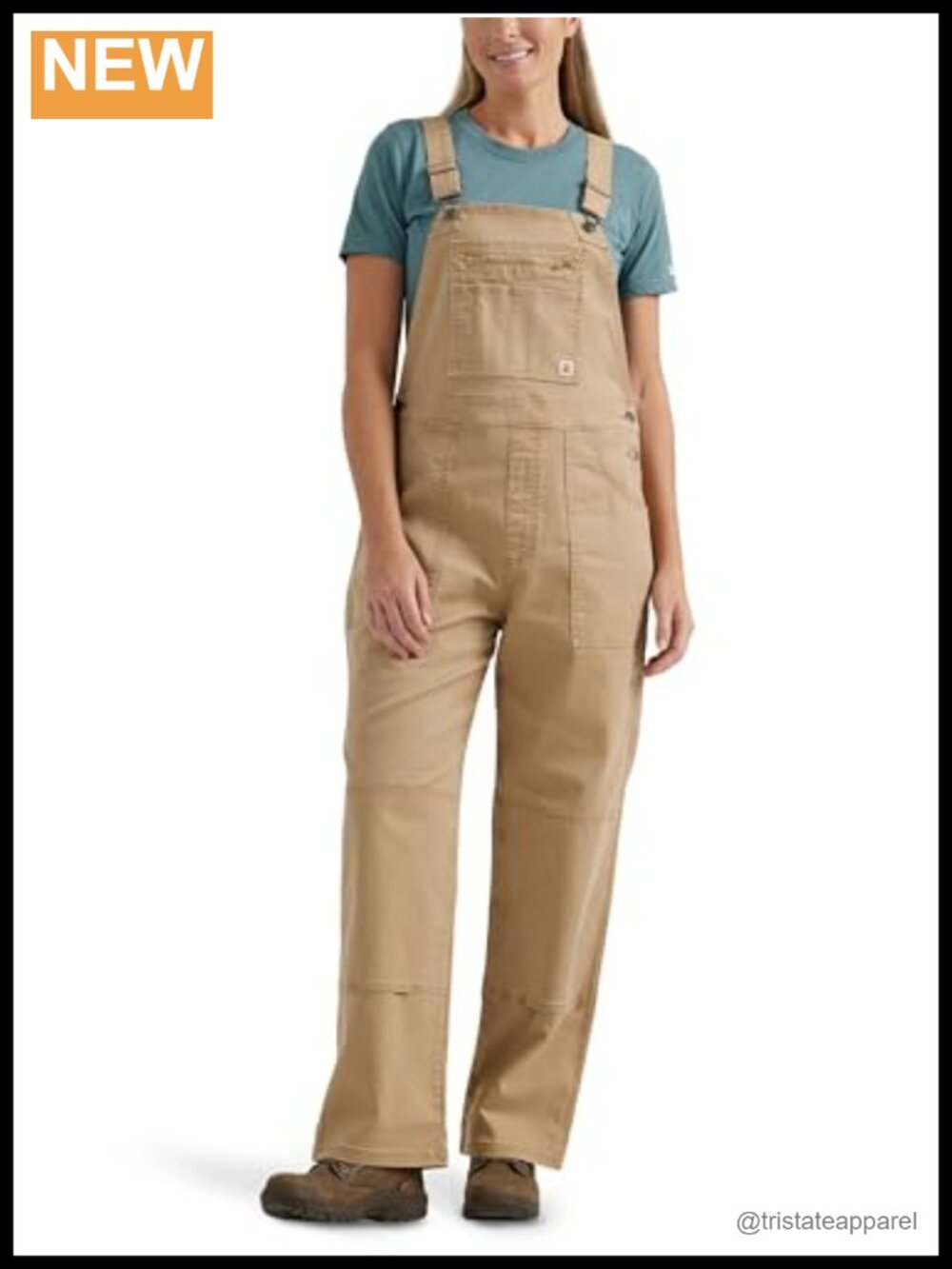 Wrangler Work Overalls Relaxed Fit Stretch Cotton Utility Pockets